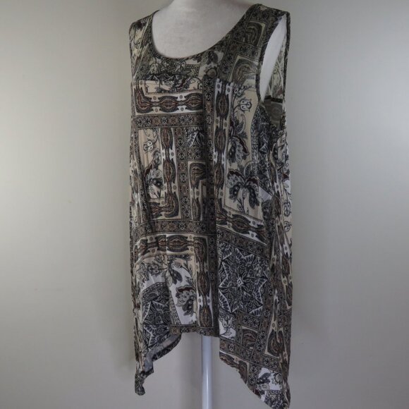Dana Buckman Women's Floral Sleeveless Pullover Tunic Size XL (C1642) - Picture 4 of 7